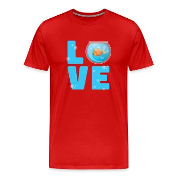 Aquarium - Men's Premium Organic T-Shirt - red - Front - Damien (186cm)