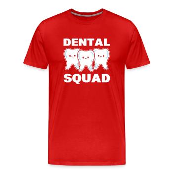 Dental Squad Kieferorthopäden - Männer Premium Bio T-Shirt - Rot - Vorne - Damien (186cm)