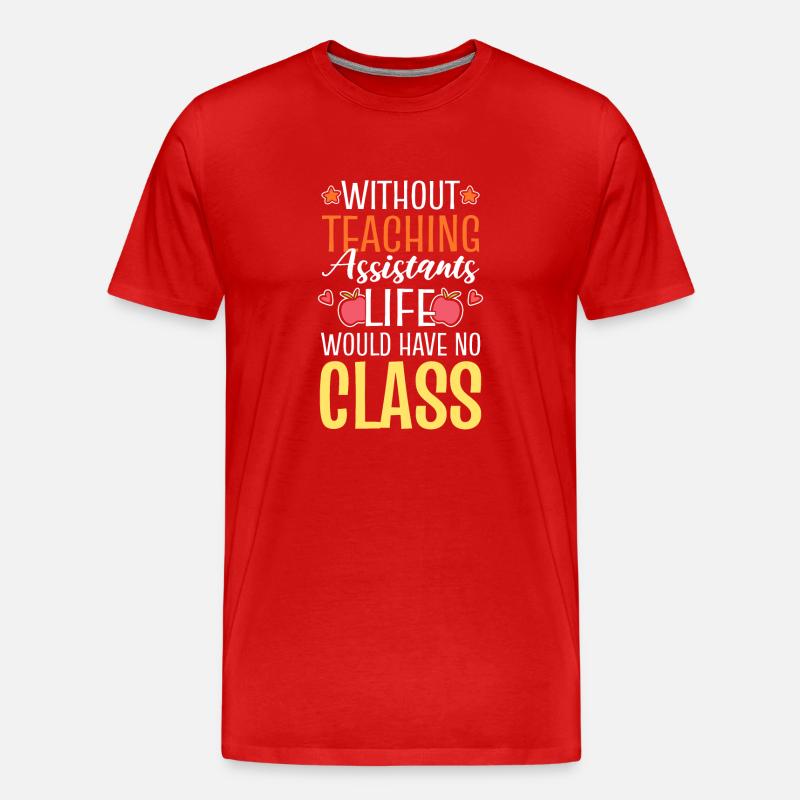 Lustiger Lehrassistent Schullehrer - Männer Premium Bio T-Shirt - Rot