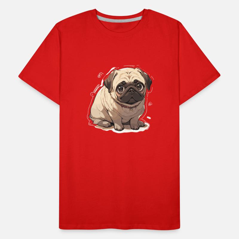Mops Mops Hund Mops Leben Mops Geschenke Männer Premium Bio T-Shirt