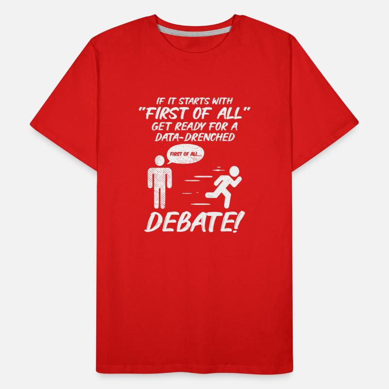 Debattierrede Debattierer Rederedner Geschenkidee Männer Premium Bio T-Shirt