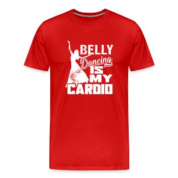Belly Dance Belly Dancing Is My Cardio - Men's Premium Organic T-Shirt - red - Front - Damien (186cm)