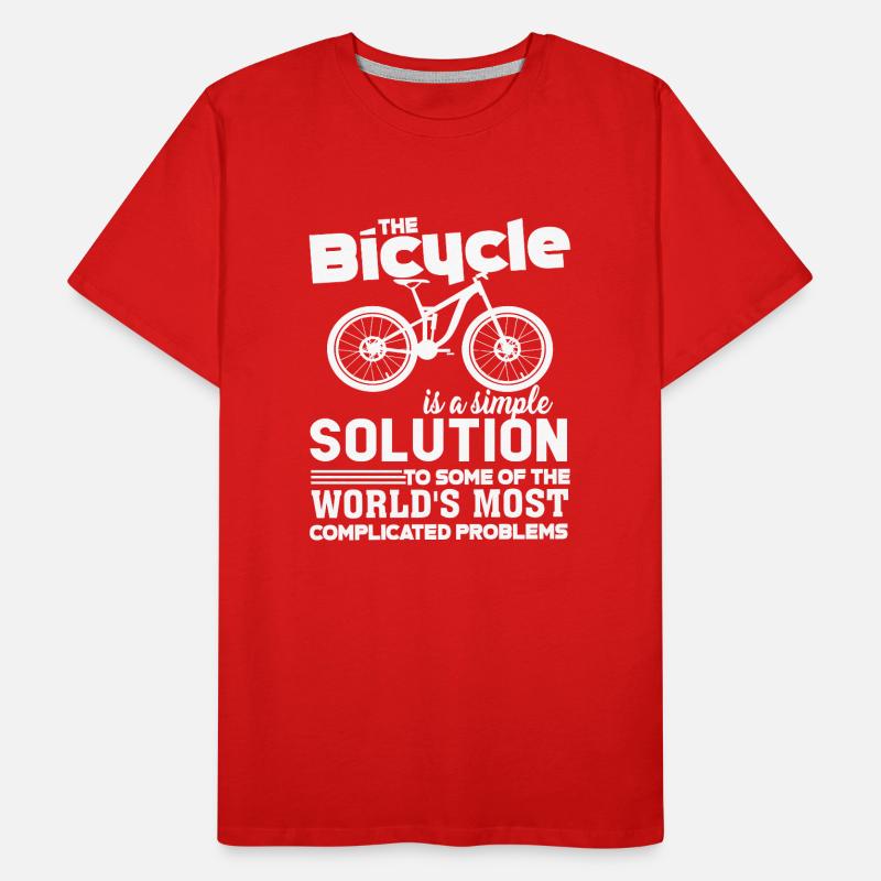 Bicycle Bicycle Is A Simple Solution Men's Premium Organic T-Shirt