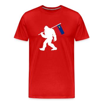Liechtenstein Bigfoot - T-shirt bio Premium Homme - rouge - Devant - Damien (186cm)