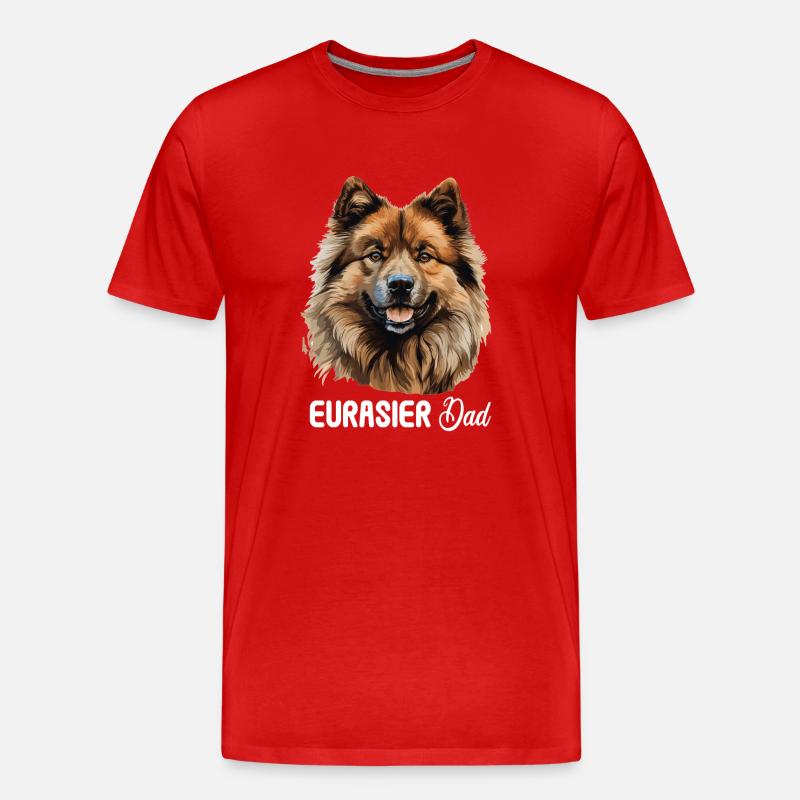 Hund Eurasier - Männer Premium Bio T-Shirt - Rot