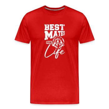Best mates for life pekingese - Men's Premium Organic T-Shirt - red - Front - Damien (186cm)