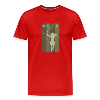 Archerie - T-shirt bio Premium Homme - rouge - Devant - Damien (186cm)