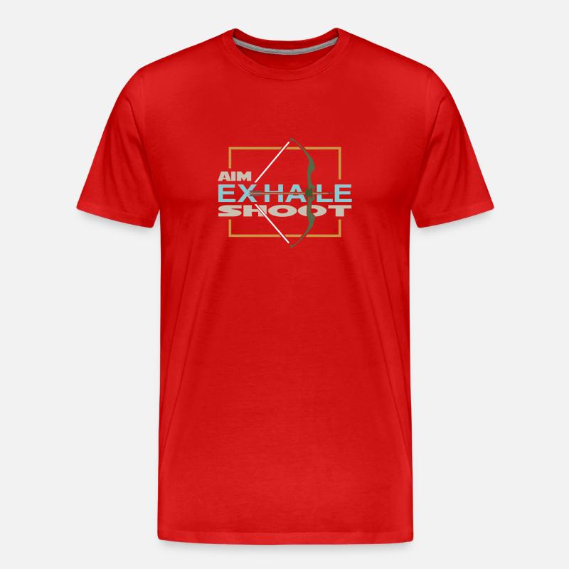 Bogenschießen - Männer Premium Bio T-Shirt - Rot