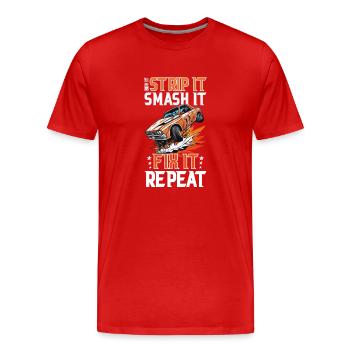 Demo Derby Demolition Derby Demolition Derby - Männer Premium Bio T-Shirt - Rot - Vorne - Damien (186cm)