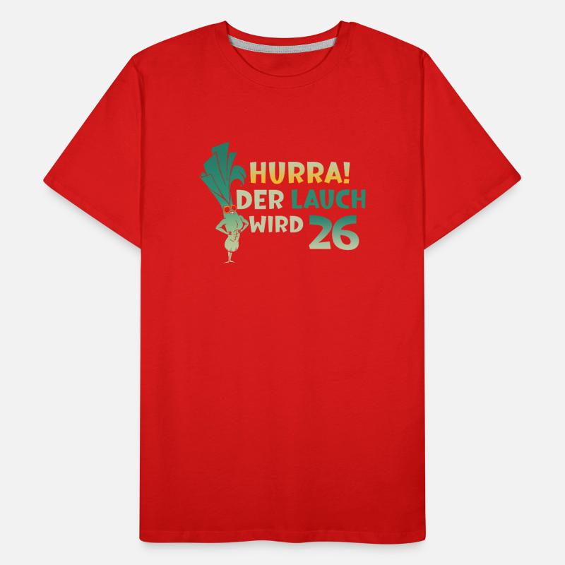 Hurra der Lauch wird 26 Männer Premium Bio T-Shirt