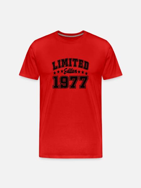 Limited Edition 1977 - Men's Premium Organic T-Shirt - red