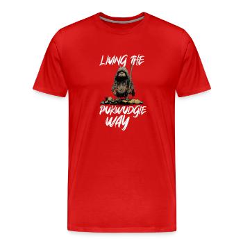 Pukwudgie, Cryptide, Folklore, Mythes, Cryptozoologue - T-shirt bio Premium Homme - rouge - Devant - Damien (186cm)