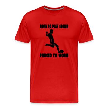 Fußball Fußballverein Fußballdesign Fußballspieler - Männer Premium Bio T-Shirt - Rot - Vorne - Damien (186cm)