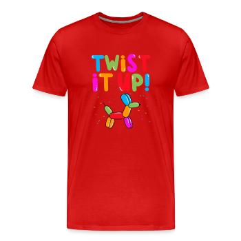 Balloon Animal Party Balloon Artist - T-shirt bio Premium Homme - rouge - Devant - Damien (186cm)
