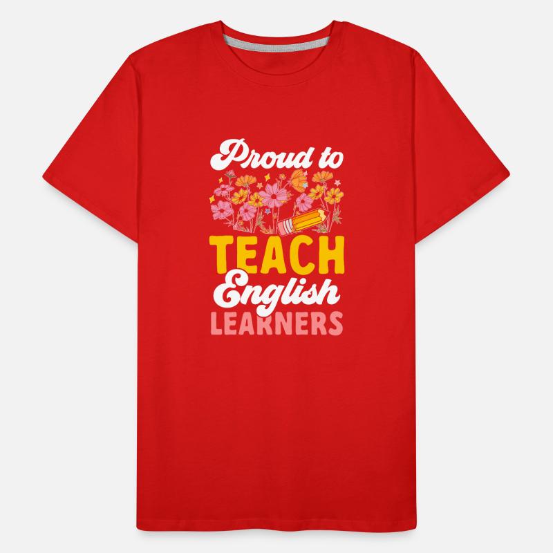 Professeur d’anglais langue seconde langue étrangère T-shirt bio Premium Homme