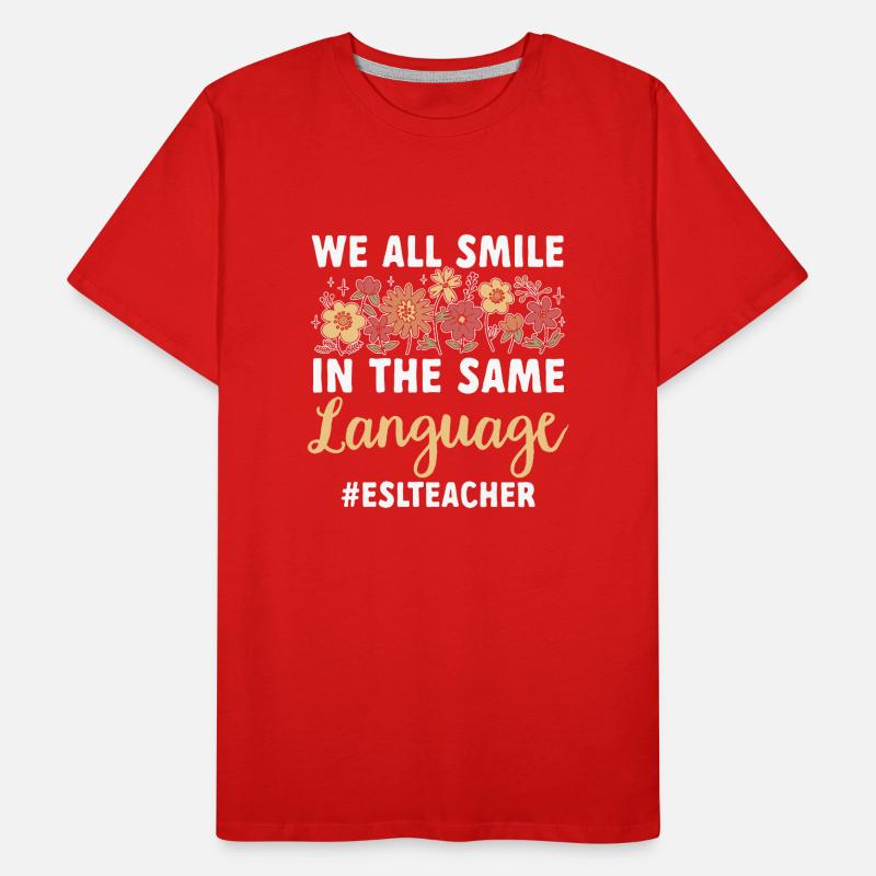 Professeur d’anglais langue seconde langue étrangère T-shirt bio Premium Homme