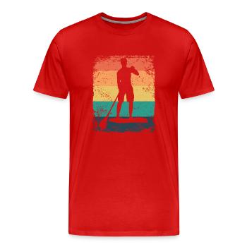 Stand Up Paddling Stand Up Board Sup - Men's Premium Organic T-Shirt - red - Front - Damien (186cm)