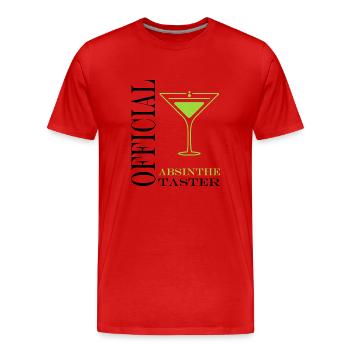 Official taster absinthe - T-shirt bio Premium Homme - rouge - Devant - Damien (186cm)