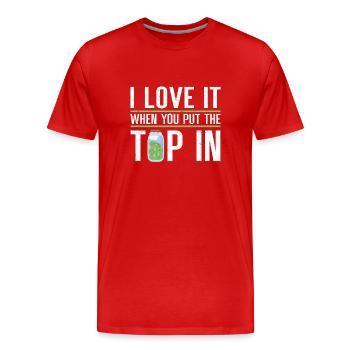 Barman Cadeau Emploi Serveur Barman - T-shirt bio Premium Homme - rouge - Devant - Damien (186cm)