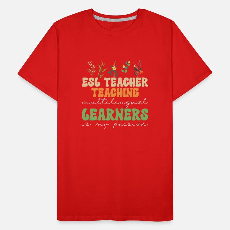 Professeur d’anglais langue seconde langue étrangère T-shirt bio Premium Homme
