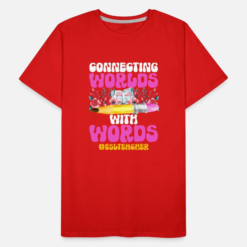 Professeur d’anglais langue seconde langue étrangère T-shirt bio Premium Homme