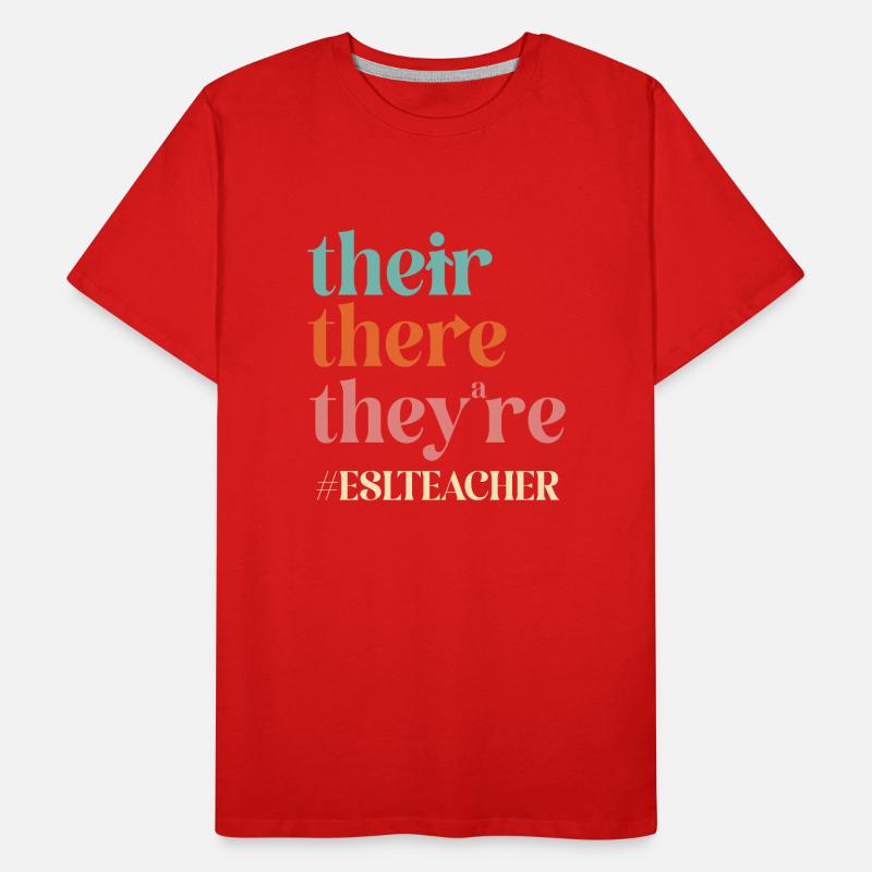 Professeur d’anglais langue seconde langue étrangère T-shirt bio Premium Homme