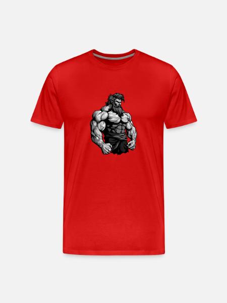 Bodybuilder Muscles Workout Gym - T-shirt bio Premium Homme - rouge