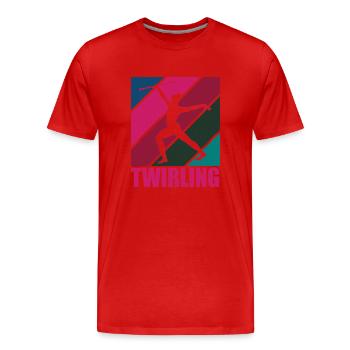 Bâton Twirling Bâton Twirler cadeau - T-shirt bio Premium Homme - rouge - Devant - Damien (186cm)