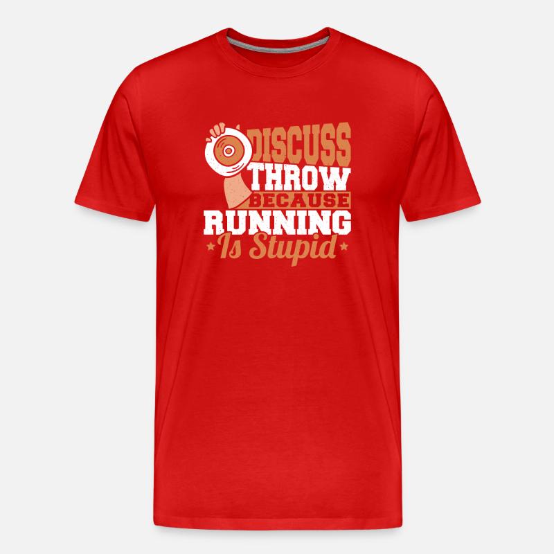 Diskuswerfen Diskuswerfer Geschenk - Männer Premium Bio T-Shirt - Rot