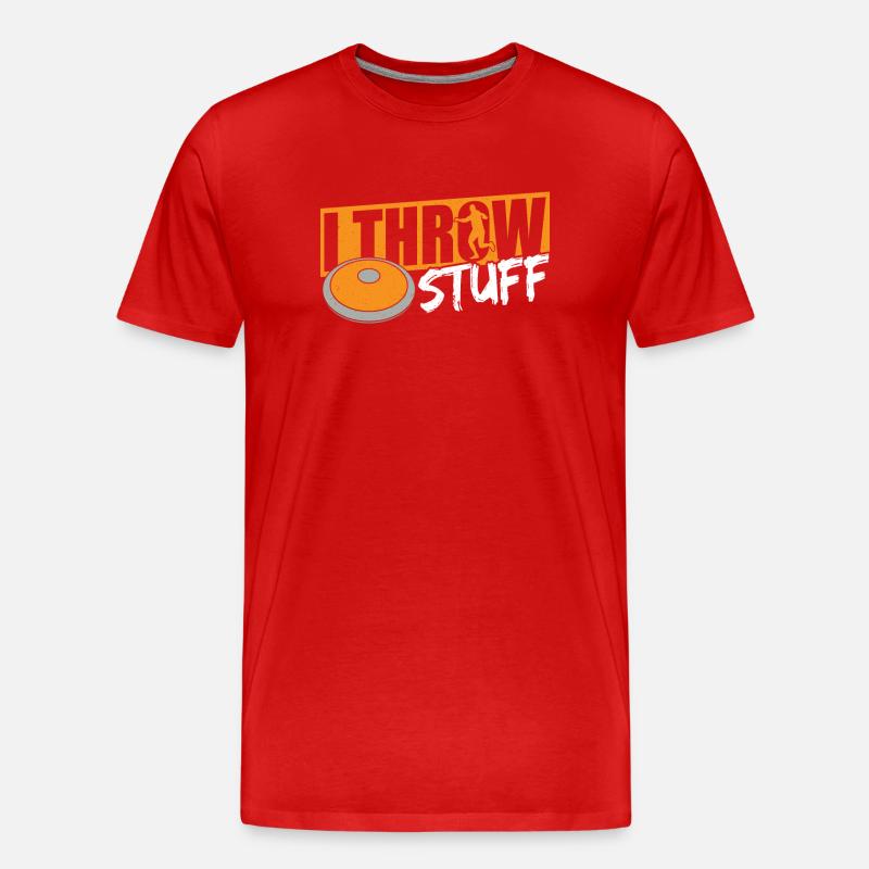 Diskuswerfen Diskuswerfer Geschenk - Männer Premium Bio T-Shirt - Rot