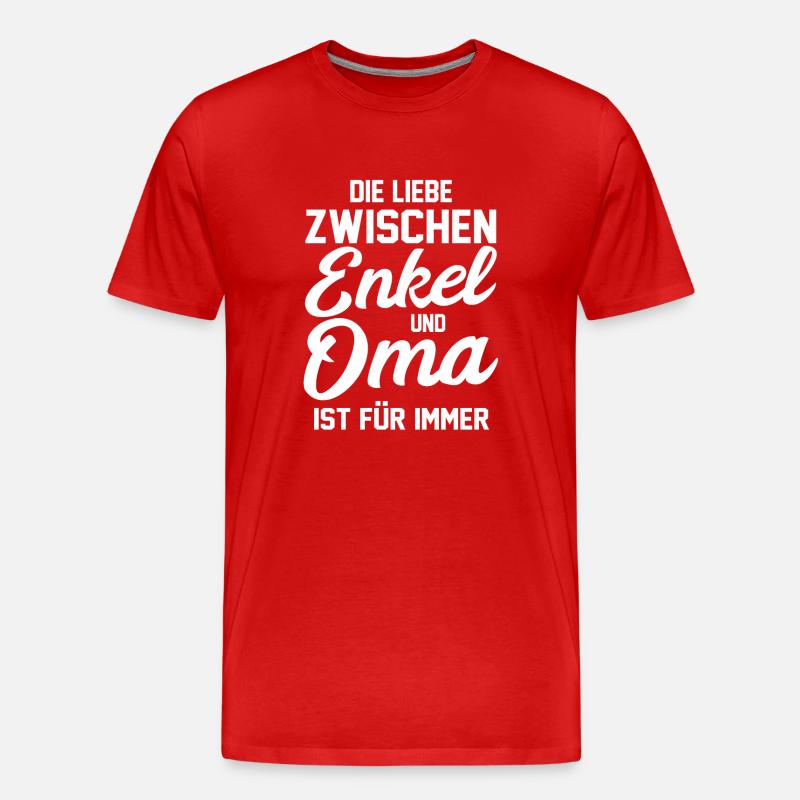 Opa Großmutter Enkelkind Enkel - Männer Premium Bio T-Shirt - Rot