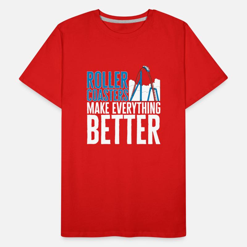 Achterbahn Rollercoaster Freizeitpark Männer Premium Bio T-Shirt