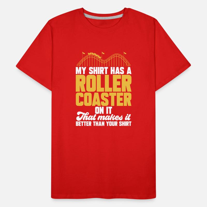 Achterbahn Rollercoaster Freizeitpark Männer Premium Bio T-Shirt