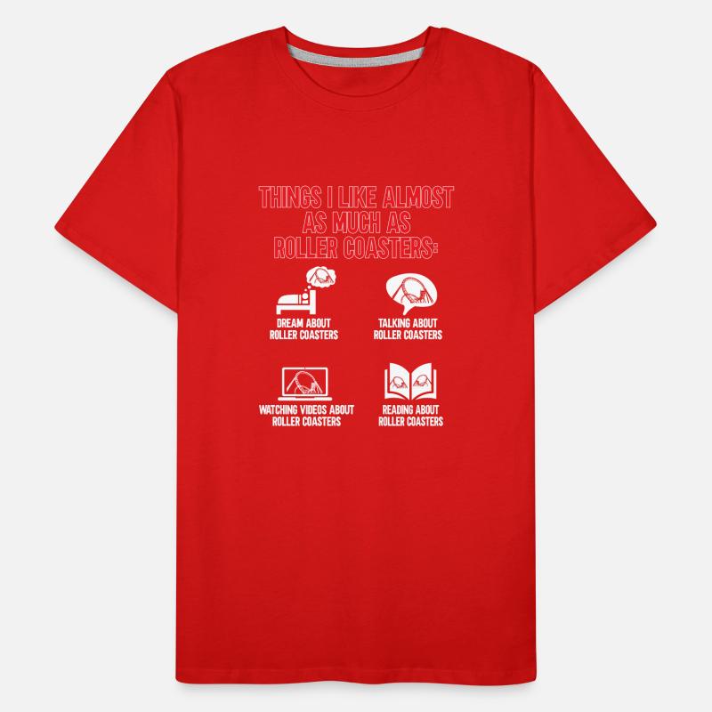 Roller Coaster Roller Coaster Amusement Park Men's Premium Organic T-Shirt