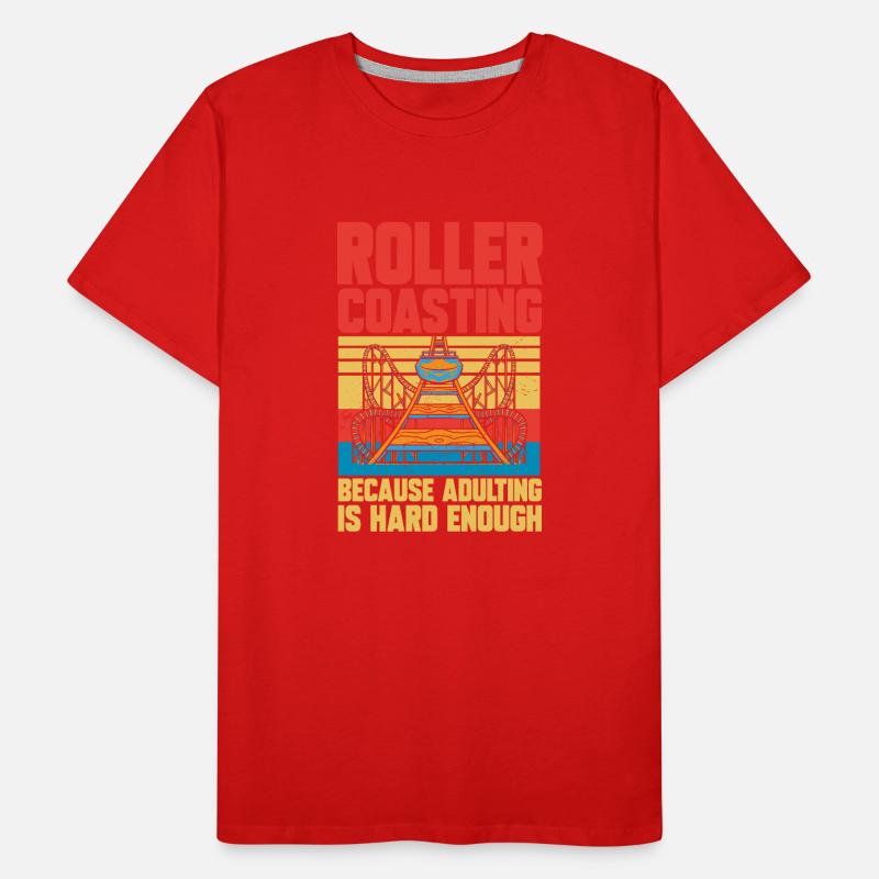 Achterbahn Rollercoaster Freizeitpark Männer Premium Bio T-Shirt