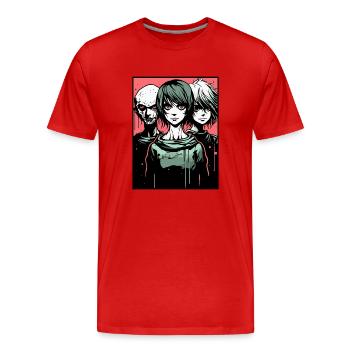 Cartoon Manga Anime, Dies sollte ein Anime sein - Männer Premium Bio T-Shirt - Rot - Vorne - Damien (186cm)