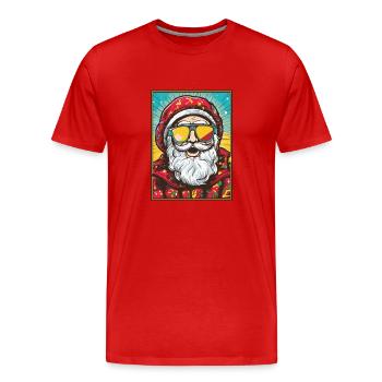 Père Noël Père Noël Père Noël - T-shirt bio Premium Homme - rouge - Devant - Damien (186cm)