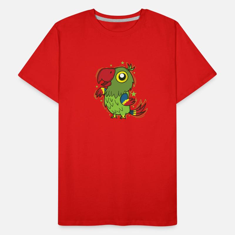 Parrot Dancing Bird Talking Animal Men's Premium Organic T-Shirt