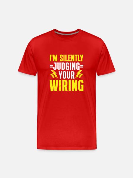 Electrician Gift - Men's Premium Organic T-Shirt - red