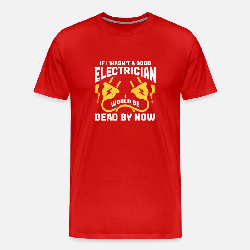 Elektriker Geschenk - Männer Premium Bio T-Shirt - Rot