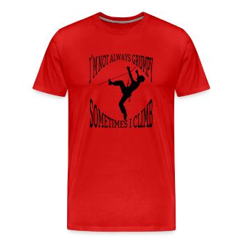 Climber Mountain Climbing Climbing Mountaineering Mountain - Men's Premium Organic T-Shirt - red - Front - Damien (186cm)
