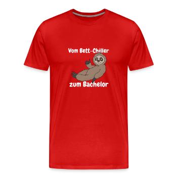 Uni Bachelor Degree Cadeau paresseux pour - T-shirt bio Premium Homme - rouge - Devant - Damien (186cm)
