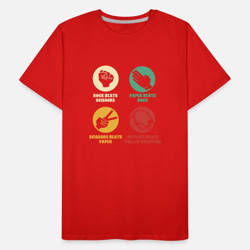Achterbahn Rollercoaster Freizeitpark Männer Premium Bio T-Shirt