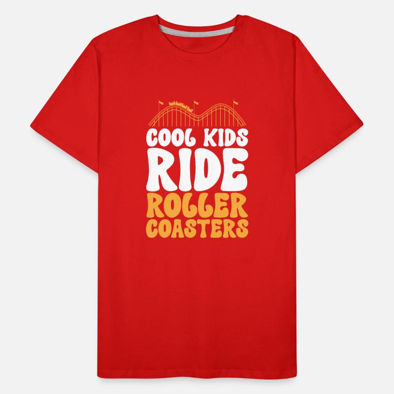 Achterbahn Rollercoaster Freizeitpark Männer Premium Bio T-Shirt