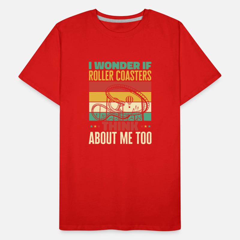 Achterbahn Rollercoaster Freizeitpark Männer Premium Bio T-Shirt