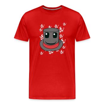Hut Mode Zylinder Gentleman Mode Style - Männer Premium Bio T-Shirt - Rot - Vorne - Damien (186cm)