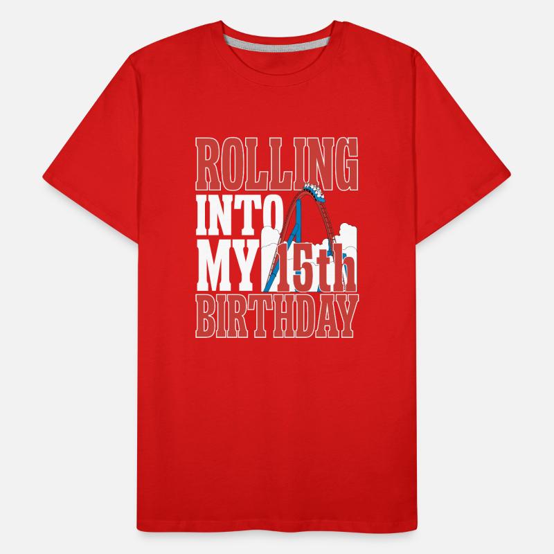 Achterbahn Rollercoaster Freizeitpark Männer Premium Bio T-Shirt
