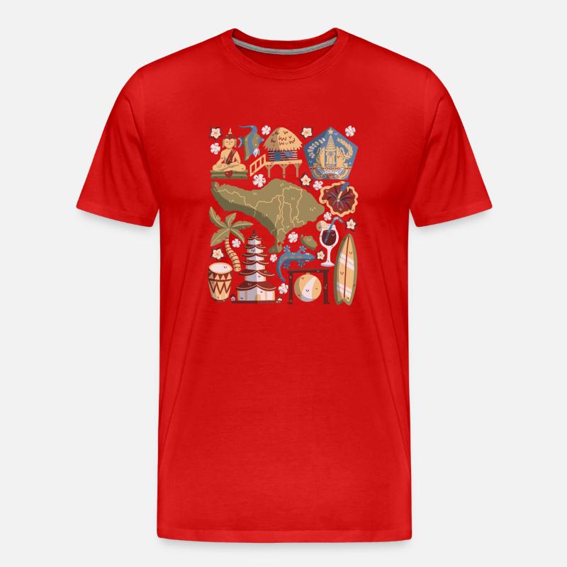 Bali - Männer Premium Bio T-Shirt - Rot