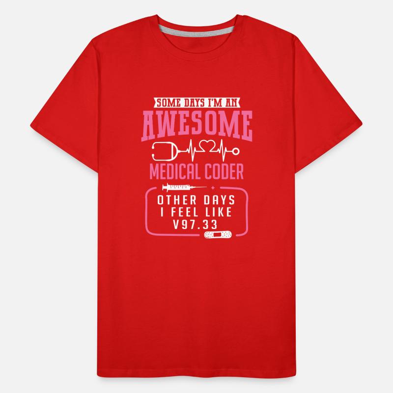 Medical Coder Coding Specialist Men's Premium Organic T-Shirt