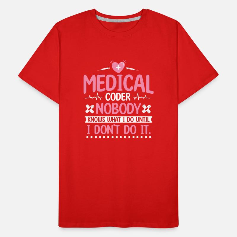 Medical Coder Coding Specialist Men's Premium Organic T-Shirt
